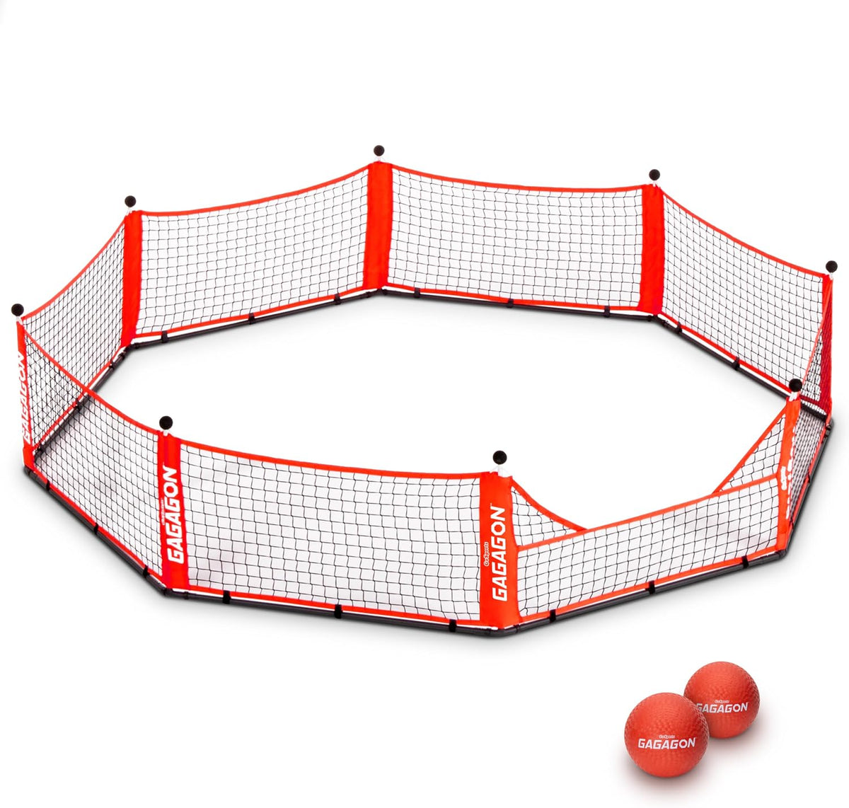 GoSports Gagagon portable gaga ball pit with rubber feet and foam pole toppers