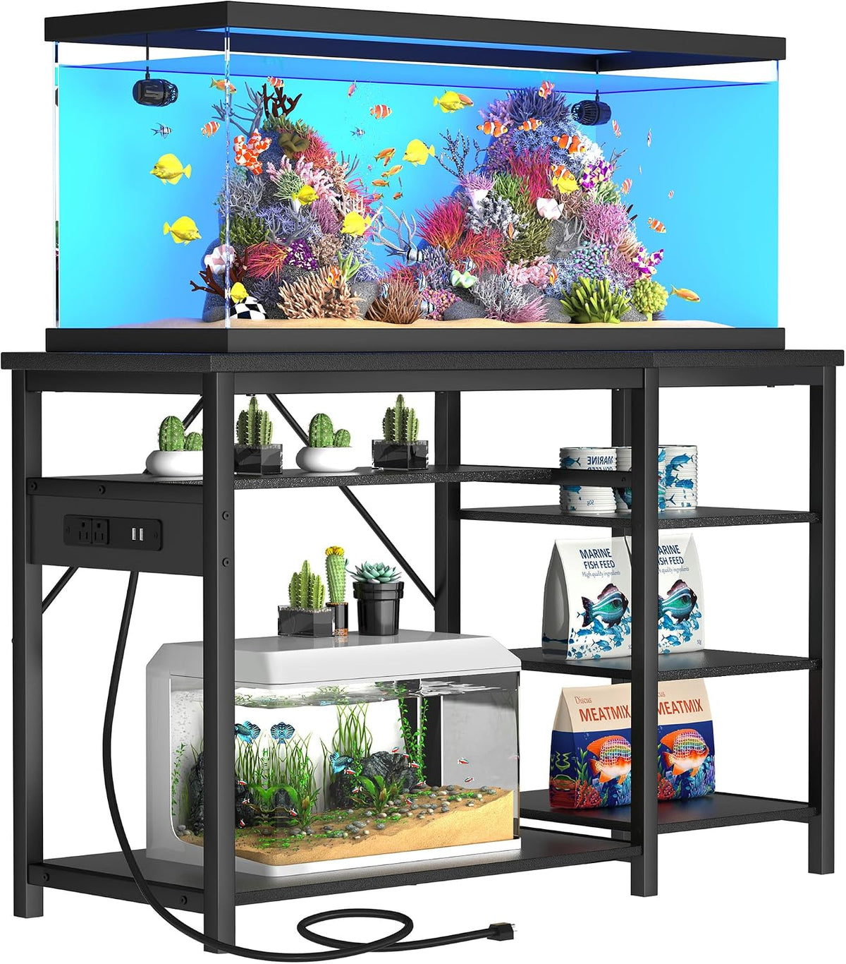 55-75 Gallon Aquarium Stand: 1000LB Capacity - 30-40 Gallon