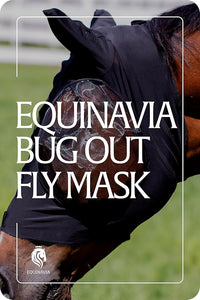 Equinavia Bug Out Fly Mask | Against Flies, Insects, UV Rays - Black - Pony