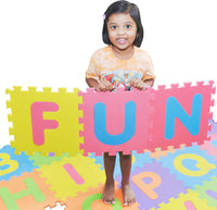 SAFEST Non Toxic Alphabet Puzzle Mat, ABC + Numbers 0 to 9 - 26 Tiles: Alphabet