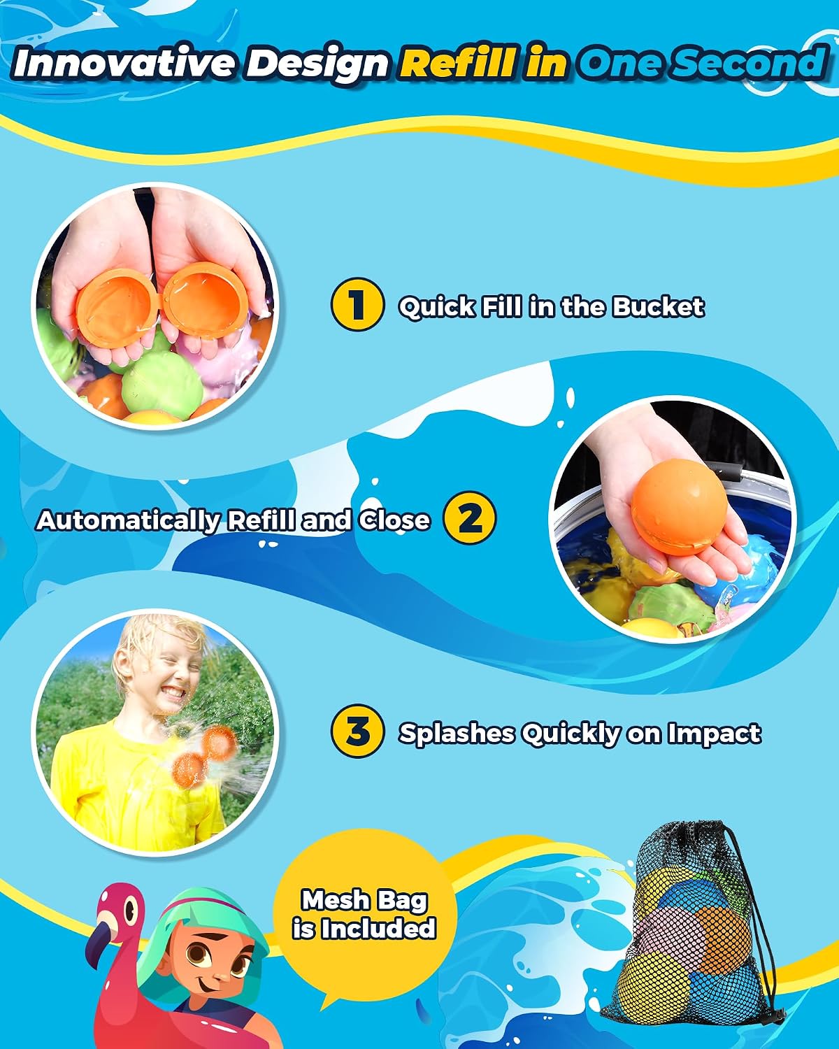 Reusable Water Balloons 12PCS - 15 PCS - image 3