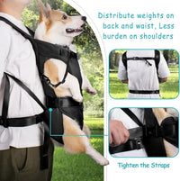 Pet Front Dog Carrier Backpacks, Adjustable Pet Backpack - Black / Large - image 3