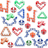 Yeetec 24 pack mini snake cube puzzles in assorted colors