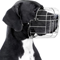 Stainless Steel Wire Basket Dog Muzzle for Husky – Essentials for Dogs - Stainless Steel / Great Dane