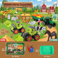 FRUSE Farm Sensory Bin Toys with Play Sand Kit & Tractor for Toddlers - image 2