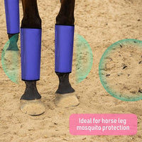 Jexine 12 Fly Boots for Horse Set of 12 Loose Breathable Mesh Horse Fly Sheets Protective Horse Leg Wraps Leggings for Preventing Flies and Mosquitoes Bites (Purple, Red, Pink)