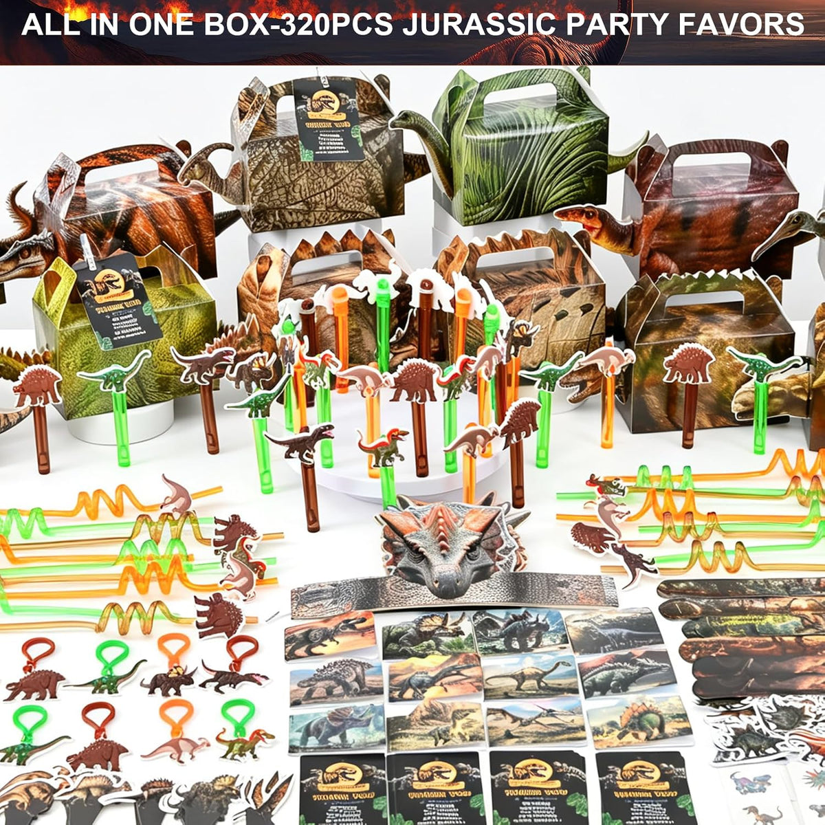 PLOUGVI 702PCS Halloween Party Favors Supplies Decorations - Jurassic Party Favors - image 2