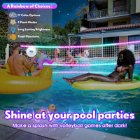 OHYEMO LED pool volleyball net set with glowing net and 2 light-up balls - view 3