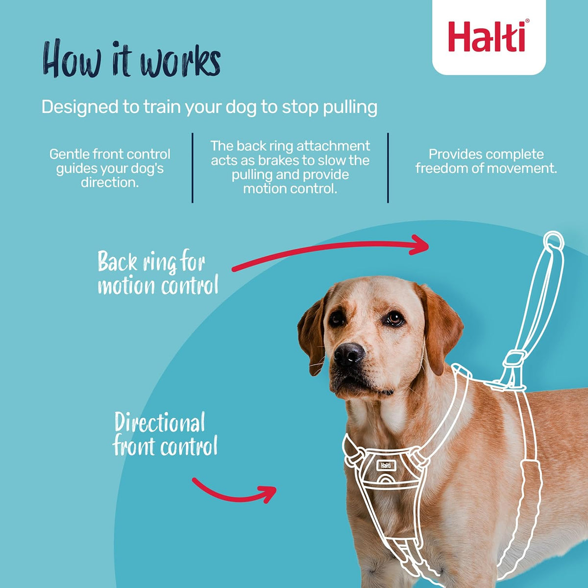 Halti No Pull Dog Harness, Size M - Black / S - image 2