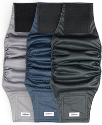 Washable Dog Diapers Male Reusable - Navy，Dark Green，Grey / Medium