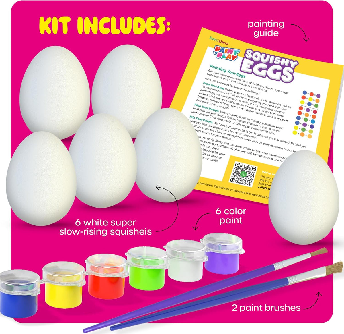 Taba Squishy Making Kit for Kids, Squishies Craft Kits - Paint Squishy Eggs Kit - image 2