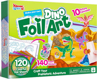 Klever Kits Unicorn Foil Art, Arts & Crafts for Kids 4 and Up - Dinosaur