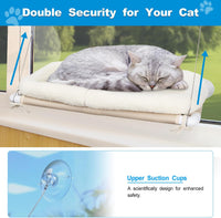 Cat Window Hammock – Mess-Free Waterproof Cats Window Perch for Large Cats, Strong Suction Cup - Cushion Bed Set - image 4