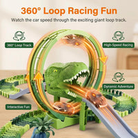 Dinosaur Race Track Toys for Boys 3-5 - T-Rex Giant Loop Dinosaur Race Track Set - image 2