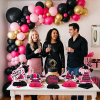 TONIFUL 1st Birthday Black Red Yellow Mouse Themed Table Centerpieces – Fun for Kids & Family - Black Pink Birthday - image 4