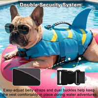 Fragralley Shark Dog Life Jacket - X-large / Blue-Wave Shark - image 2
