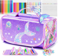 DreamyCandy 70 Pcs Washable Markers Set for Kids 4-8 - Purple Mermaid