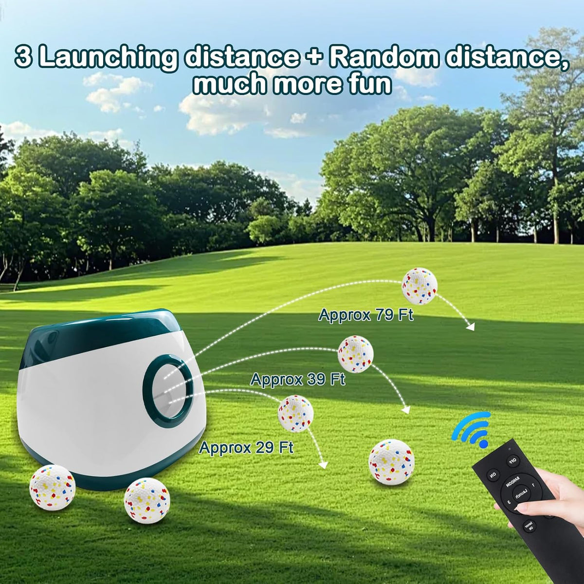 MEKAPLE Automatic Dog Ball Launcher - Dark Green - image 3