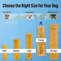 ValueBull Himalayan Yak Cheese Dog Chews, Extra Large, 50 ct Wholesale Pack - Long Lasting for Aggressive Chewers, All Natural, Healthy & Safe, Low Odor Nepal Yak Milk Chews