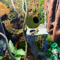 USMOLA Mossy Caves, Artificial Green Moss Caves Hide for Pet Reptile Frogs and Snakes, Terrarium - 6" - Woodland Green - image 2