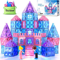 Diamond Magnetic Building Blocks for Kids - Blue
