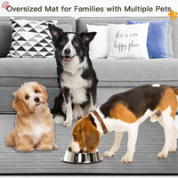 51.2"x25.6" Largest Dog Food Mat - Brown / 39.5"L x 29.5"W - image 3