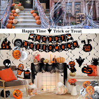 Gusgrop Halloween decorations set with Happy Halloween and Trick or Treat banners and bat garlands - view 5