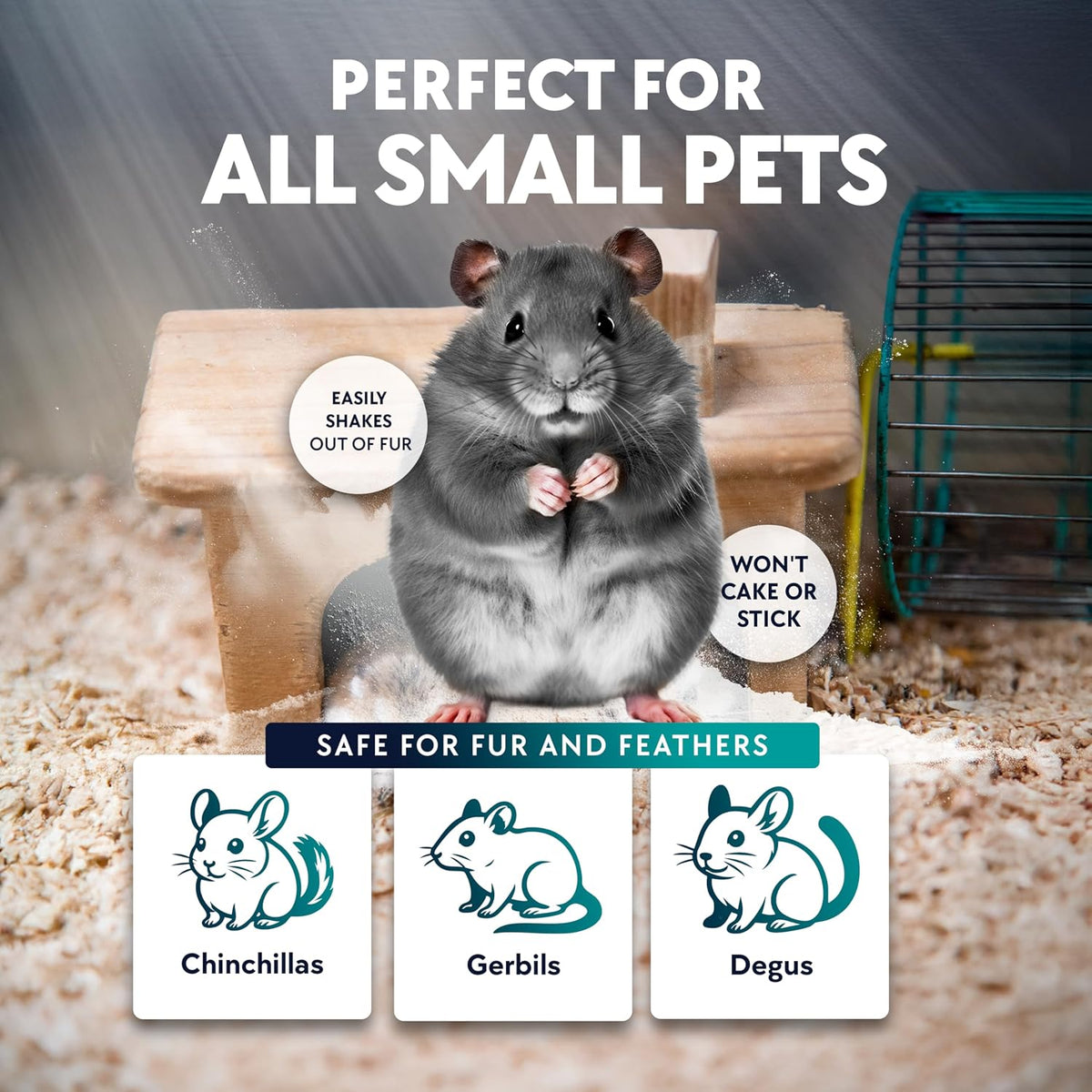 Billy Buckskin Chinchilla Dust Bath Jar, Pure Cleansing Pumice - 3 Lb. - image 3