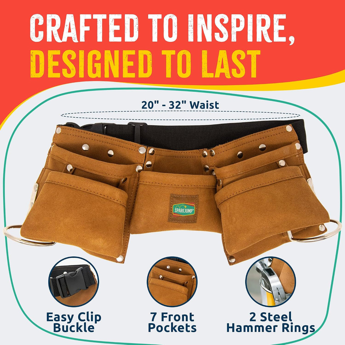Sparkjump Kids Brown Tool Belt - Brown Tool Belt - image 2