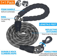 Beebiepet Tactical No Pull Dog Harness with Leash - Black / Small - image 2