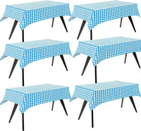 Iceyyyy Halloween skeleton tablecloth, black plastic table cover with skeleton print - view 5