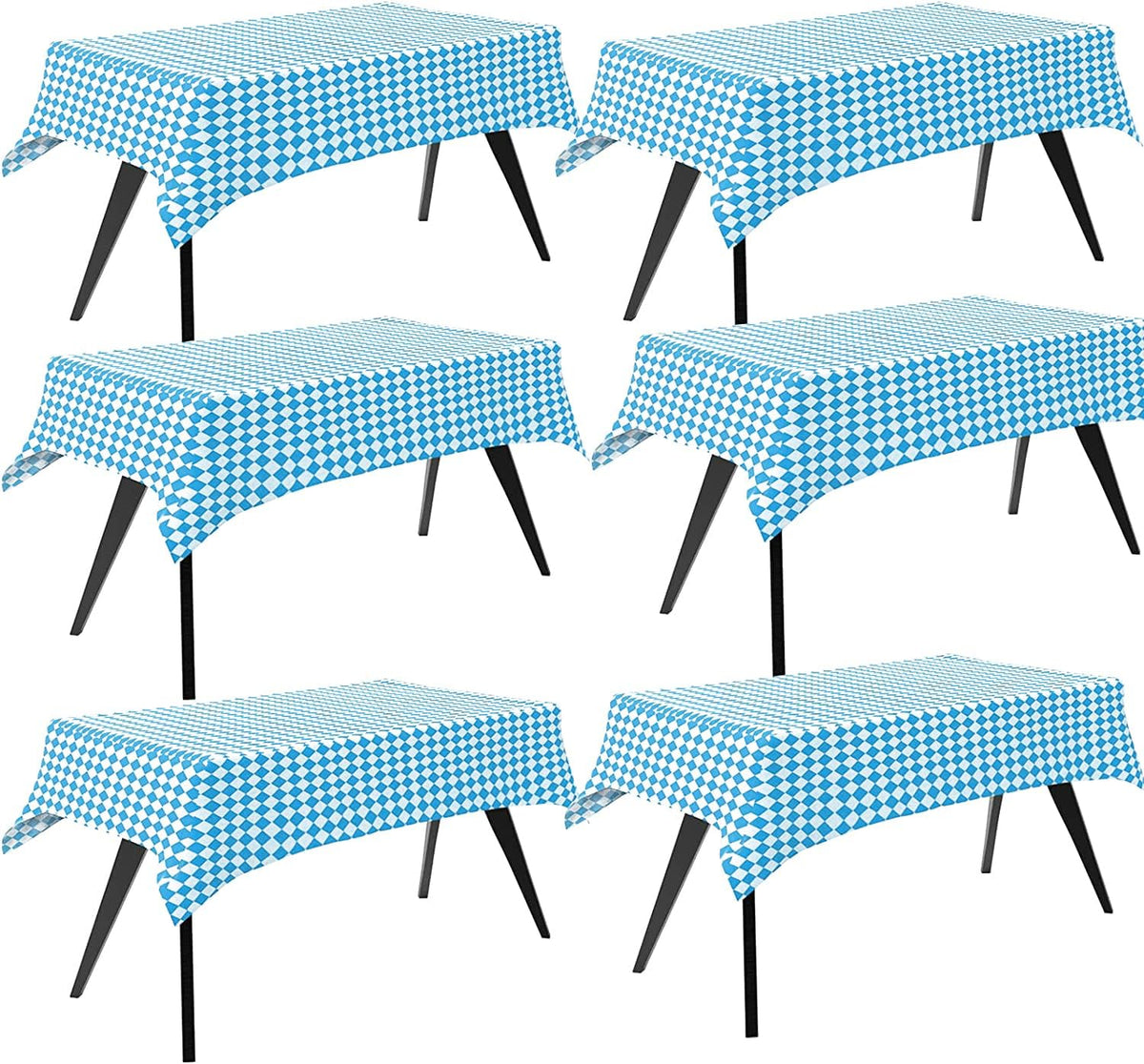 Iceyyyy Halloween skeleton tablecloth, black plastic table cover with skeleton print - view 5