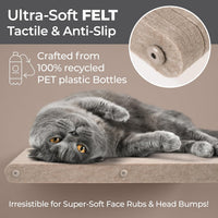 Cat Wall Shelves Set, Indoor & Outdoor by Pryde Pets - Oatmeal / 1 Long Cat Climber - image 2