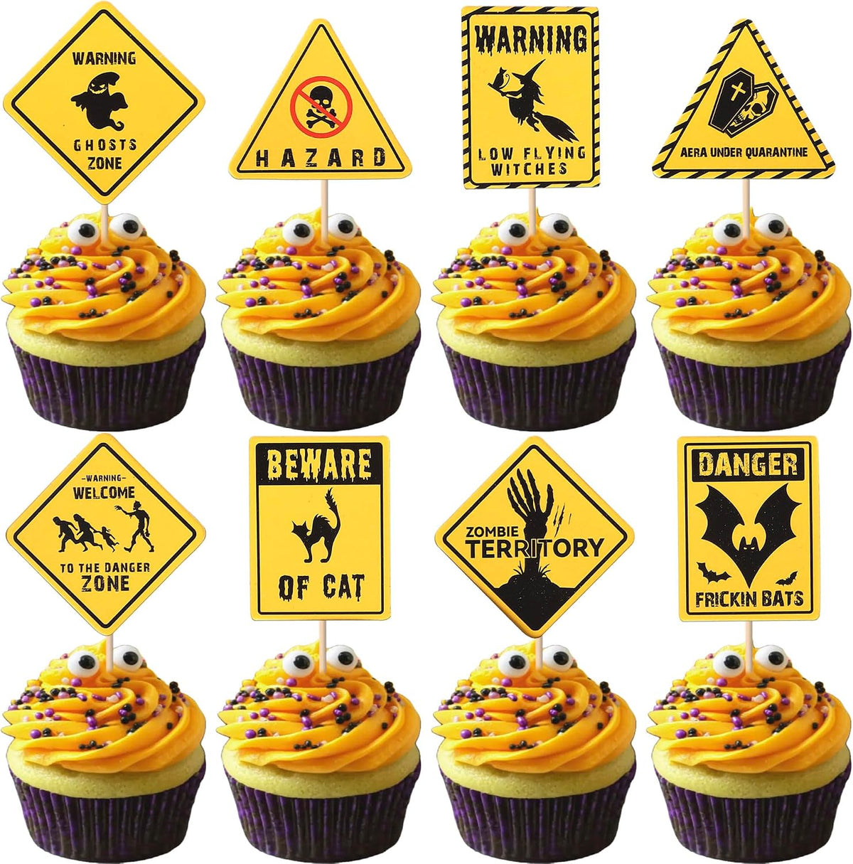 Rsstarxi 24 Have a Killer Birthday glitter horror cupcake toppers - view 2