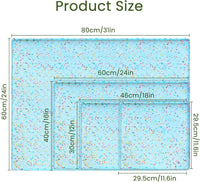 Pet Placemat for Dog and Cat - 24.5"L x 16.5"W - 2 Pack / Donut-Blue - image 2