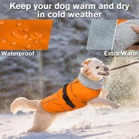 Dog Coats for Large Dogs Waterproof Dog Jacket with Adjustable Fit – Essentials for Dogs - S / Orange - image 2