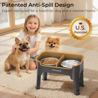 URPOWER Elevated Dog Bowls - Grey / Small - image 2