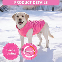 2 Pieces Fleece Dog Sweater Vest Winter Warm Dog Clothes for Small - rose,purple / XX-Large(27-36lbs) - image 4
