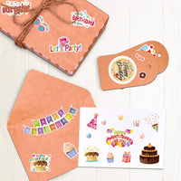 LINAYE 24 Sheets Happy Birthday Stickers, 730 Counts - Birthday 24 Sheets - image 4