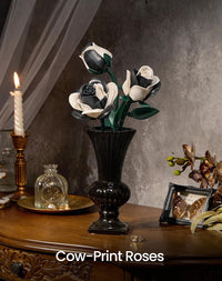 iATOM Black Roses Flower Building Set 3Pack Basket Stuffers Gift - Black White - image 2