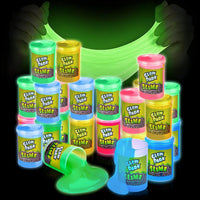 Playbees Glow in the Dark Slime, Neon Goo Party Favors for Kids - 24 Pack