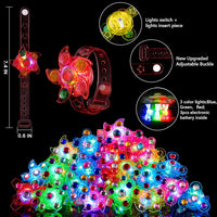 SCIONE 24 Pack LED Light Up Fidget Spinner Bracelets - 48 - image 2