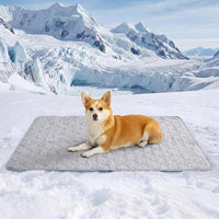 Cozy Bliss Leakproof Cooling Blanket for Large Dogs, Q-Max 0.5 - Heather Silver Grey / 30*40