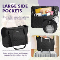 Pawaboo Dog Purse Carrier for Small Dogs with Pocket - B-Black - image 4