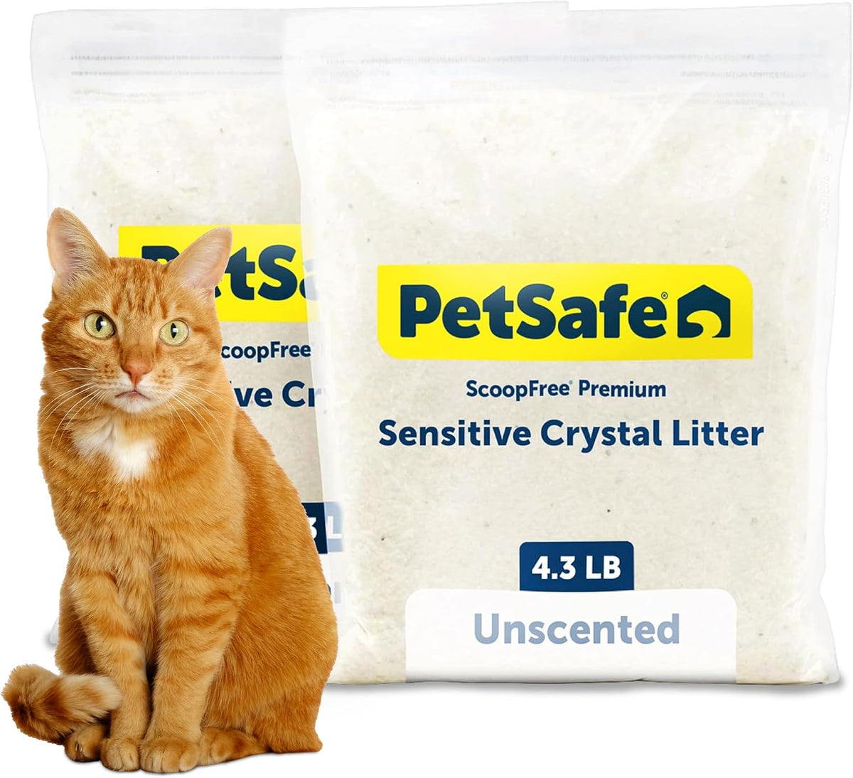 PetSafe ScoopFree Premium Crystal Litter, Fresh Scent - Unscented / Litter 2-Pack