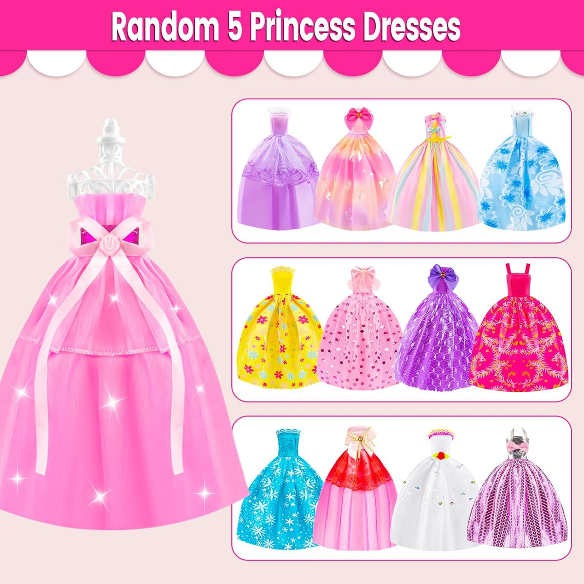TQRAZ 76 Pcs Doll Car Playset Clothes and Accessories with 11.5 Inch - 137 pcs - image 4