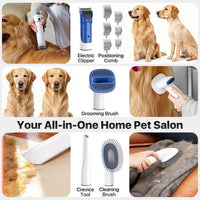 Buenkee Dog Grooming Vacuum Kit, 15000Pa Clipper, Shedding Brush - White - image 3