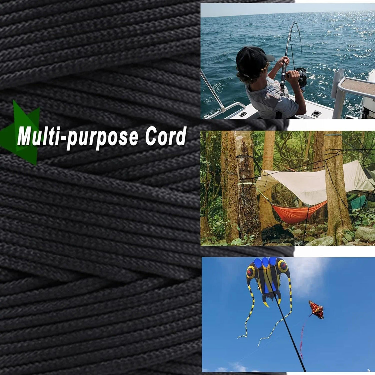 9KM DWLIFE kevlar kite string spool, heavy duty hollow braided cord - view 4