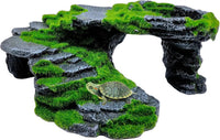 M2cbridge Reptile Hide Resting Step Ledge Cave Hideout Turtle Basking - Moss Step Ledge B