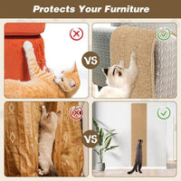 FHTONGE 71x15.8" Thickened Cat Wall Climbing Carpet with 16 Fixed - Deep Camel / 71x15.8"(180x40cm) - image 3